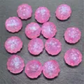 Pink acrylic mermaid glow faceted beads, detail shot for DIY jewelry, phone chains and accessories. - 16mm (248 Pieces) / Rose Red