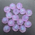 Cuentas Luminosas Sirena Acrílico Facetadas DIY Joyería Correa de Teléfono Accesorios - 16mm (248 Piezas) / Violeta Claro