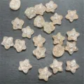 11mm acrilico grasa estrella cuentas agrietadas transparentes diy joyeria pulsera collar partes - Naranja Craquelado