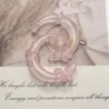 Sirène lumineuse rose résine lune papillon charms DIY bijoux accessoires de chaîne de téléphone - Rose Clair