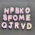 Abalorios de letras acrílicas multicolor sirena dijes de alfabeto para llaveros joyería DIY - Aprox. 20mm/Aprox. 225 Pcs / Mezcla Aleatoria 4#