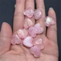 Abalorios corazón acrílico transparente nube brillo oro para joyería DIY y cadenas móvil. - 16mm (Aprox. 430 Pcs) / Rosa Claro