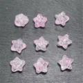 11mm rosa craquelado acrílico cuentas estrella vista detallada para joyería diy collar pulsera. - Rosa Claro Craquelado