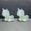 Gros plan de perles licorne iridescentes lumineuses pour chaines de telephone et loisirs. - 24*25MM/Environ 160 Pièces / Vert clair