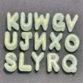 Cuentas de letras luminosas sirena de acrílico para llaveros y hermosas joyas de bricolaje. - Aprox. 20mm/Aprox. 225 Pcs / Mezcla Aleatoria 2#