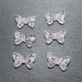 Cuentas de mariposa craqueladas de acrílico rosa cuentas sueltas para hacer joyas DIY manualidades - 13x22MM / Aprox 500 Pcs / Rosa Claro