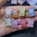 Cuentas de oso de resina luminosas DIY cadena de teléfono joyería manualidades color - Mezcla Aleatoria