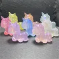 Cuentas de unicornio de resina iridiscente colorida para la fabricación de joyas y accesorios. - 24*25MM/Aprox 160 Pzs / Mezcla Aleatoria