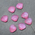 Cuentas en forma de concha rosa con agujero vertical purpurina DIY accesorios de joyeria - Rosa rojo