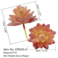 Künstliche Sukkulente Blumenkopf PVC Material Heimdekor Variante Anzeige Artikel - Simulierter Sukkulenten Blumenkopf (DR055-2)