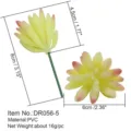 Künstliche Sukkulente PVC Falsche Blumenkopf für Haus Wand Dekor und Blumenarrangements - Simulierte Sukkulente (DR056-5)