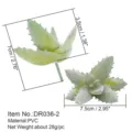 Planta Suculenta Artificial Falsa Verde Mini Cabeza de Flor de PVC para Decoración de Hogar - Planta Suculenta (DR036-2)