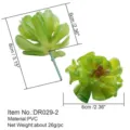 Artificiale pianta succulenta testa di fiore PVC DIY decorazione per casa verde 1pz - DR029-2