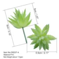 Planta suculenta artificial planta verde falsa mini maceta adorno cabeza de flor PVC material - Planta Suculenta (DR037-4)