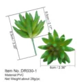 Pianta succulenta artificiale PVC testa di fiore DIY decorazione casa verde 1pz - DR030-1