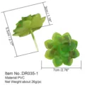 Testa di fiore succulenta artificiale in PVC pianta verde accessorio decoro - DR035-1