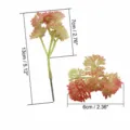 Kunstmatige roze vetplant bloemtak, PVC plantensteel voor huisdecoratie en bloemstukken. - DR050-1