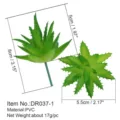Pianta succulenta artificiale PVC testa di fiore verde decorazione casa fai da te 1pz - DR037-1