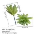 Planta suculenta artificial cabeza de flor PVC mini bonsái decoración de escritorio - Planta Suculenta (DR056-1)