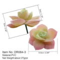 Kunstsukkulente künstliche Blumenkopf für Heimdekoration, PVC Material, realistisches Design. - Simulierter Sukkulenten Falscher Blumenkopf (DR064-3)