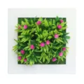 Cornice per foto di fiori artificiali da appendere alla parete, piante verdi decoro - Cornice Portafoto Sospesa a Parete Succulenta Artificiale (46A)