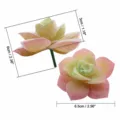 Kunstmatige roze vetplant PVC materiaal decoratieve bloemstuk kamerplant groen - DR064-3