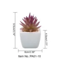 Mini Keramische Pot Kunstmatige Succulente Plant voor Huisdecoratie - SKU Weergave - Kleine vierkante pot + Vijflagige aloë paars