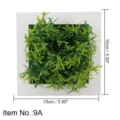 Quadro appendiabiti con pianta succulenta finta, quadrato 15cm decorazione per la casa. - Modello 9A