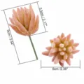 Kunstmatige roze vetplant kunstbloem groen in pot decoratie variant van pvc materiaal - DR066-2