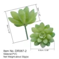 Artificial succulent plant PVC material home decor green fake plant multi-angle view product specs - DR087-2