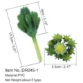 Accessorio testa di pianta succulenta artificiale verde, materiale PVC, altezza 13.5cm. - DR045-1
