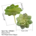 Planta suculenta artificial miniatura verde bonsái decoración del hogar PVC 7cm - Planta Suculenta (DR061)