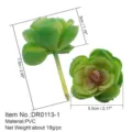 Künstliche Sukkulente Blüte PVC Material Heimdekoration DIY Basteln grüne Pflanze Deko - Simulierter Sukkulenten Blumenkopf (DR0113-1)