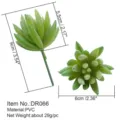 Cabeza de planta suculenta artificial de PVC bonsái en miniatura decoración SKU - Planta Suculenta (DR066)