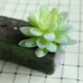 Artificial flocked succulent plant single piece green faux succulent for DIY plant wall decor. - DR055