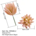 Planta suculenta artificial flor falsa mini bonsai planta verde decoracion SKU o - Planta Suculenta (DR066-2)
