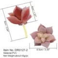Künstliche Sukkulente Blumenkopf PVC Pflanze für Heimwanddekoration und Blumenarrangements. - Simulierter Herbst Sukkulenten Blumenkopf (DR0127-2)