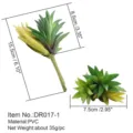 Pianta succulenta artificiale testa in PVC materiale DIY decorazione casa 1pezzo - DR017-1