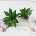 Artificial succulent plant head flocked DIY green foliage decor fake floral set SKU - DR085
