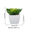 Kleine kunstmatige vetplant in witte vierkante pot voor kantoordecoratie en fotografie rekwisieten. - Kleine vierkante pot + Sneeuwlotus