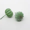 Flocked Artificial Flower Head Green Plant DIY Accessory Variant Option - DR083