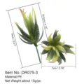 Cabeza de planta suculenta artificial, material PE, mini decoración de maceta verde, 15g. - Planta Suculenta (DR075-3)