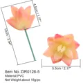 Künstlicher Sukkulenten Lotus Blumenkopf mit Stiel, PVC Material, Heimdekoration. - Künstlicher Simulierter Sukkulenten Lotusblumenkopf (DR0128-5)