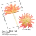 Künstliche Sukkulente Blumenkopf Herbst Farbe PVC Kunstpflanze für Heimwand Dekor 15cm - Simulierter Herbst Sukkulenten Blumenkopf (DR0129-2)