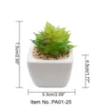 Mini witte vierkante kunstmatige vetplant in pot, perfecte decoratie voor op tafel. - Kleine vierkante pot + Lu Lotus