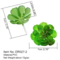 Testina di pianta succulenta verde artificiale per parete vegetale DIY, PVC, 7cm. - DR027-2