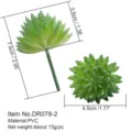 Planta suculenta artificial planta verde bonsai en miniatura decoracion de cabeza de flor - Planta Suculenta Simulada (DR078-2)
