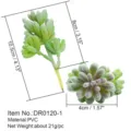 Planta suculenta artificial falsa planta verde PVC mini bonsái decoración de mesa 1pc - Planta Suculenta (DR0120-1)