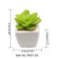 Kunstmatige vetplant in witte vierkante pot als bureaudecoratie en fotorekwisiet. - Kleine vierkante pot + Lotusblad
