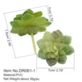 Artificial succulent plant head PVC green faux plant variant for home decoration 1pc - DR061